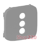 Лицевая панель розетки RCA, алюминий, Valena 754727 Legrand