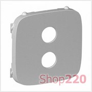 Лицевая панель аудио розетки Banana, алюминий, Valena 755287 Legrand