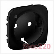 Накладка розетки с заземлением и индикатором, антрацит, Valena 754858 Legrand