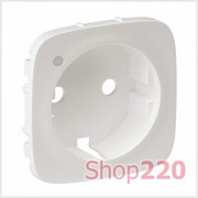 Накладка розетки с заземлением и индикатором, жемчуг, Valena 754859 Legrand