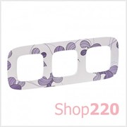 Рамка 3 поста, флора, Valena 754363 Legrand