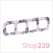 Рамка 4 поста, флора, Valena 754364 Legrand