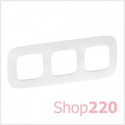 Рамка 3 поста, тиснение белый, Valena 754373 Legrand