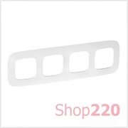 Рамка 4 поста, тиснение белый, Valena 754374 Legrand