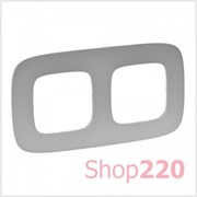 Рамка 2 поста, алюминий, Valena 754392 Legrand