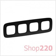 Рамка 4 поста, матовый черный, Valena 754404 Legrand