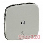 Клавиша выключателя свет+вентиляция, алюминий, Valena 755217 Legrand