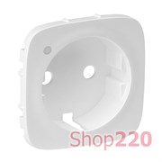 Накладка розетки с заземлением и индикатором, белый, Valena 754855 Legrand