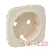 Накладка розетки с заземлением и индикатором, слоновая кость, Valena 754856 Legrand