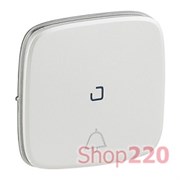Накладка кнопки с подсветкой с символом "звонок", белый, Valena 755090 Legrand