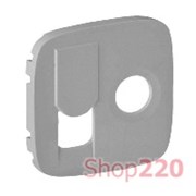 Накладка розетки TV + RJ, алюминий, Valena 754837 Legrand