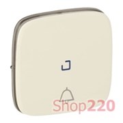 Накладка кнопки с подсветкой с символом "звонок", слоновая кость, Valena 755091 Legrand