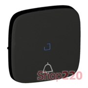 Накладка кнопки с подсветкой с символом "звонок", антрацит, Valena 755093 Legrand