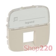 Лицевая панель RJ11/RJ45 с текстом, слоновая кость, Valena 755476 Legrand