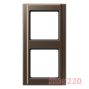 Рамка 2 поста, мокка, Jung A500 A582MO