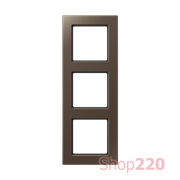 Рамка 3 поста, мокка, Jung A Creation AC583MO