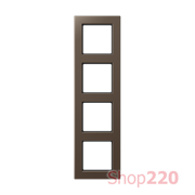 Рамка 4 поста, мокка, Jung A Creation AC584MO