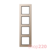 Рамка 4 поста, шампань, Jung A Creation AC584CH