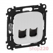 РОЗЕТКА КОМПЬЮТЕРНАЯ RJ45 ДВОЙНАЯ, БЕЛЫЙ, VALENA ALLURE 753743 LEGRAND