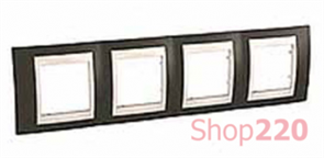 РАМКА 4 ПОСТА, КАКАО, UNICA MGU6.008.571 SCHNEIDER