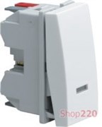 ВЫКЛЮЧАТЕЛЬ УНИВЕРСАЛЬНЫЙ С ПОДСВЕТКОЙ, 1 МОДУЛЬ, WS013 HAGER SYSTO 