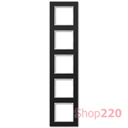 Рамка 5 постов, антрацит матт, Jung A Creation AC585BFANM