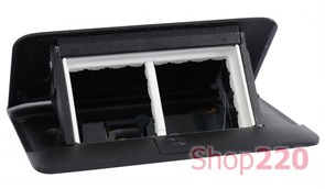 ВЫДВИЖНОЙ ЛЮЧОК ДЛЯ РОЗЕТОК В СТОЛ, 4 МОДУЛЯ, ЧЕРНЫЙ, 654002 LEGRAND