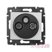 Розетка TV-FM-SAT на 2 кабеля, белый, 770410 Legrand Valena