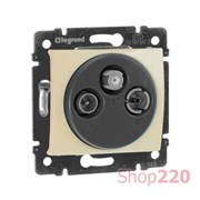 Розетка TV-FM-SAT на 2 кабеля, слоновая кость, 774110 Legrand Valena