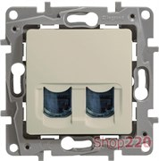 Компьютерная розетка RJ-45 двойная, слоновая кость, 672355 Legrand Etika
