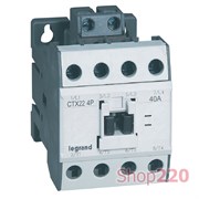 Контактор 40 А, катушка 230 В AC, 4 полюса, Legrand 416426 CTX3