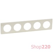 Рамка 5 постов Слоновая кость глянец Celiane 66625 Legrand