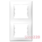 Рамка 2-ная вертикальная, белая, Sedna SDN5801121