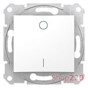 Выключатель 2-х полюсный 1-клавишный, белый, Sedna SDN0200221 Schneider