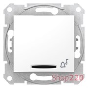 Кнопка "Звонок" с синей подсветкой, белый, Sedna SDN1600421 Schneider