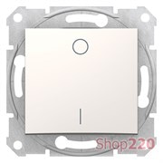 Выключатель 2-х полюсный 1-клавишный, кремовый, Sedna SDN0200123 Schneider