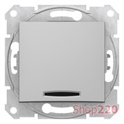 Перекрестный выключатель с подсветкой, алюминий, Sedna SDN0501160 Schneider