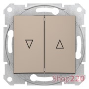 Выключатель для жалюзи с механической блокировкой, титан, Sedna SDN1300368 Schneider