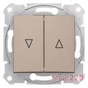 Выключатель для жалюзи с электрической блокировкой, титан, Sedna SDN1300168 Schneider