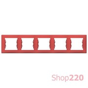 Рамка 5-ная, красный, Sedna SDN5800941