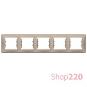 Рамка 5-ная, титан, Sedna SDN5800968