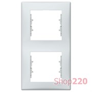 Рамка 2-ная вертикальная, серая, Sedna SDN5801133