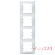 Рамка 4-ная вертикальная, серая, Sedna SDN5802033