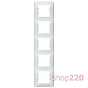 Рамка 5-ная вертикальная, серая, Sedna SDN5801533