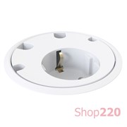 Врезная розетка в стол с кабельными выводами, белый, Powerdot Kondator