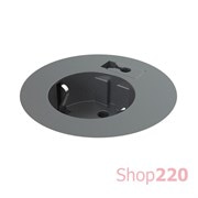 Розетка в стол с кабельным выводом, черный, Powerdot Midi Kondator