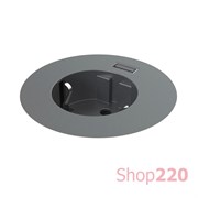 Розетка в стол с USB, черный, Powerdot Midi Kondator
