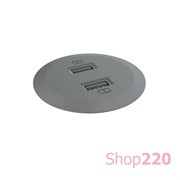 Розетка USB в стол, черный, Powerdot Mini Kondator