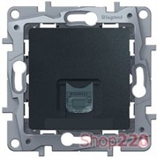 Компьютерная розетка RJ45, антрацит, 672641 Legrand Etika