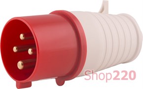Силовая вилка 32А, 380В, 4 полюса, переносная, e.plug.pro.4.32